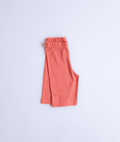 Sherbert Anna Cycle Shorts Coral Folded Flatlay